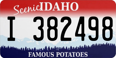 ID license plate I382498