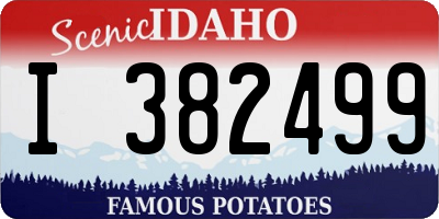 ID license plate I382499