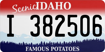 ID license plate I382506