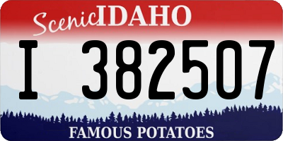 ID license plate I382507