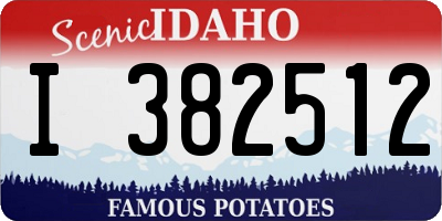 ID license plate I382512