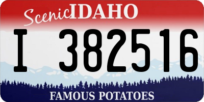 ID license plate I382516