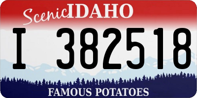 ID license plate I382518