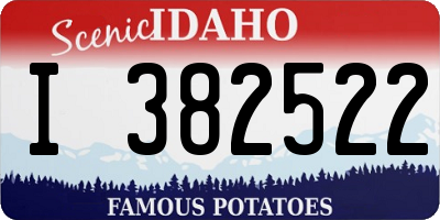 ID license plate I382522