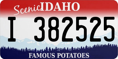 ID license plate I382525
