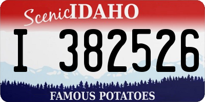 ID license plate I382526