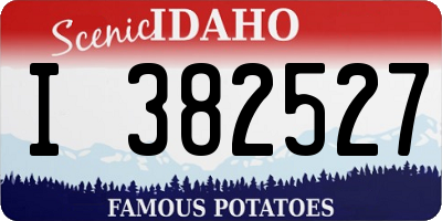ID license plate I382527