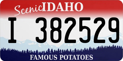 ID license plate I382529