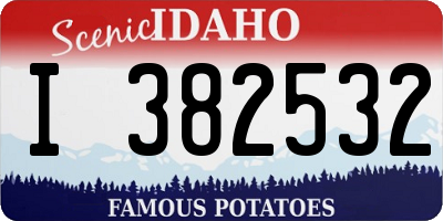 ID license plate I382532