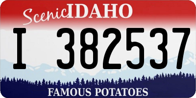 ID license plate I382537
