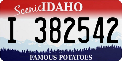 ID license plate I382542