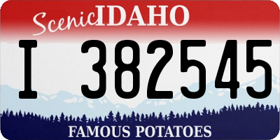 ID license plate I382545