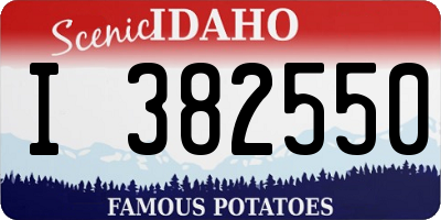 ID license plate I382550