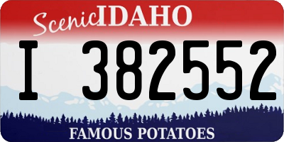 ID license plate I382552