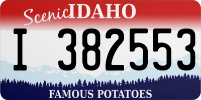 ID license plate I382553