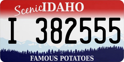 ID license plate I382555
