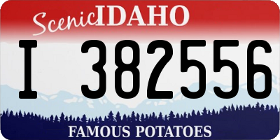 ID license plate I382556