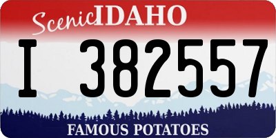 ID license plate I382557
