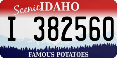 ID license plate I382560