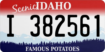 ID license plate I382561