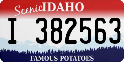 ID license plate I382563