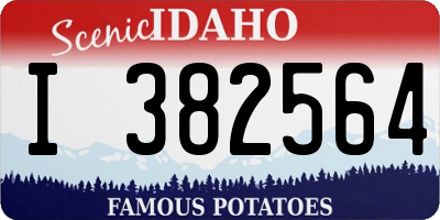 ID license plate I382564