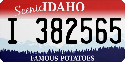 ID license plate I382565