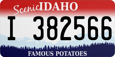 ID license plate I382566