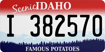 ID license plate I382570