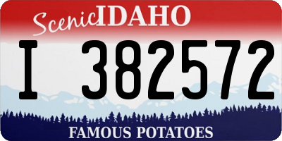 ID license plate I382572
