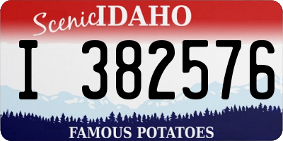 ID license plate I382576