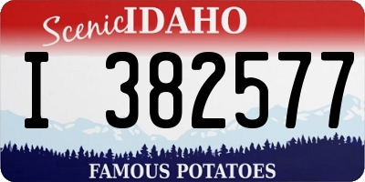 ID license plate I382577