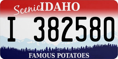 ID license plate I382580