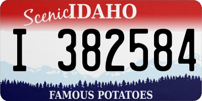 ID license plate I382584