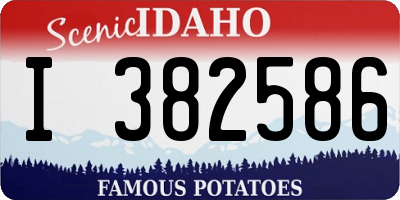 ID license plate I382586