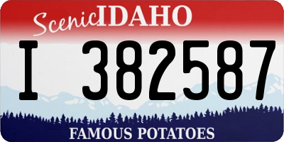 ID license plate I382587