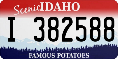 ID license plate I382588