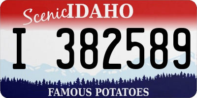ID license plate I382589