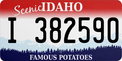 ID license plate I382590