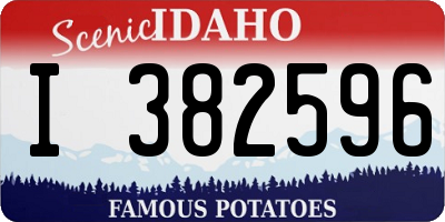 ID license plate I382596