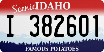 ID license plate I382601