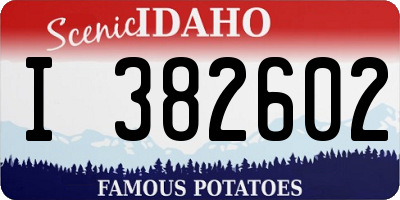 ID license plate I382602