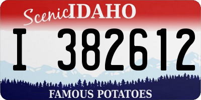 ID license plate I382612