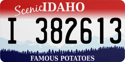 ID license plate I382613