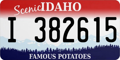 ID license plate I382615