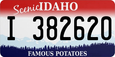 ID license plate I382620