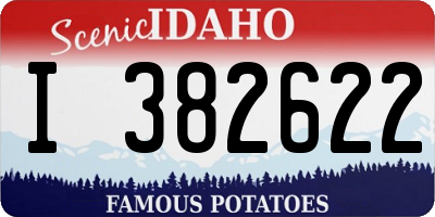 ID license plate I382622