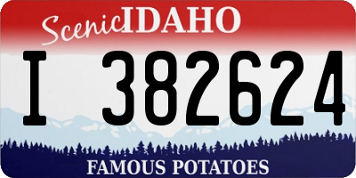ID license plate I382624