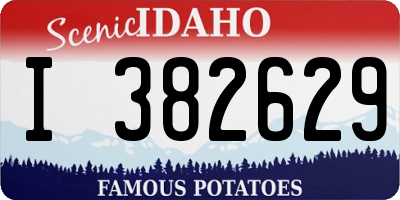 ID license plate I382629
