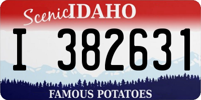 ID license plate I382631